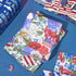 Whaline 10 Sheets Patriotic Floral Wrapping Paper 4th of July Flower Bouquet Star American Flag Gift Wrap Paper Bulk Folded Flat DIY Craft Art Pap...