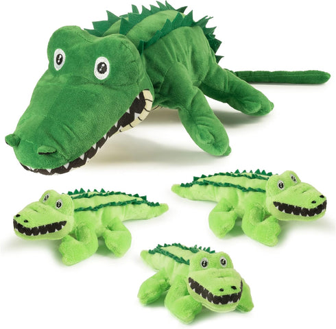 Plush Creations Talking Stuffed Mommy Alligator with 3 Baby Alligators in her Tummy | Stuffed Animal Family | Stuffed Animal Mom and Baby | Baby T...