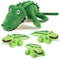 Plush Creations Talking Stuffed Mommy Alligator with 3 Baby Alligators in her Tummy | Stuffed Animal Family | Stuffed Animal Mom and Baby | Baby T...