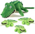Plush Creations Talking Stuffed Mommy Alligator with 3 Baby Alligators in her Tummy | Stuffed Animal Family | Stuffed Animal Mom and Baby | Baby T...