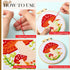 Juexica 6 Pcs Mushroom Cross Stitch Sets Mushroom Embroidery Kit for Beginners with Pattern and Instructions, 2 Embroidery Hoops, 6 Needles, Needl...