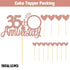 Sumerk 35th Anniversary Cake Topper,13PCS Rose Gold Glitter Cake Toppers Cake Decorations Set for 35th Wedding Anniversary Celebration Party...