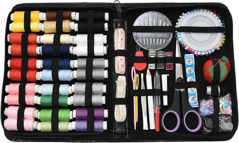 Sewing Kit for Adults Home Travel Camping and Emergency. Best Gift for Kids Girls Beginners. Quality Premium Mini Sew Supplies Set. Expansive Case...