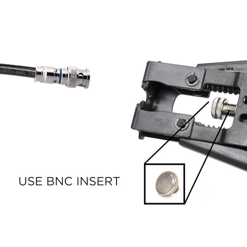 THE CIMPLE CO BNC Compression Connector for RG6 Coaxial Cable - Pack of 10 - Solid Construction with High Grade Metals - Male BNC Connectors for C...