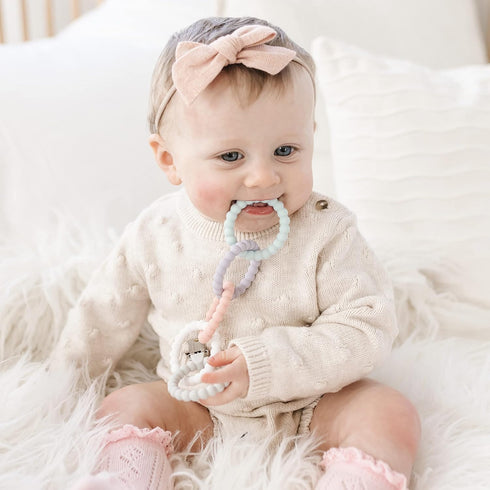Ryan & Rose Cutie Clinks Attachable Teether Chew Toy for Babies (Precious)...