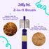 Double Sided Dog Slicker Brush, Longer Pins, Flexible Head, Fine/Coarse Sides, Removes Unwanted Tangles, Small, Purple...