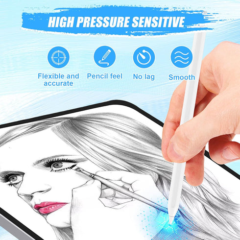 Upgraded Pencil Tips fit for Apple 2nd 1st Gen USB-C iPad Pro Air Mini Pencil,0.78mm No Wear Out iPencil Fine Point Accurate Increasing Apple Pen ...