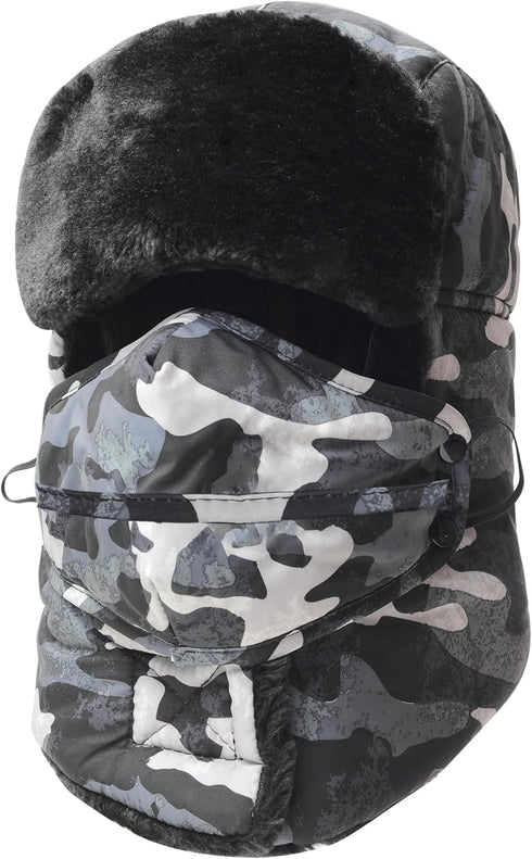 Trooper Trapper Hat,Winter Ski Hat with Winter Ear Flap and Ski Windproof Mask...