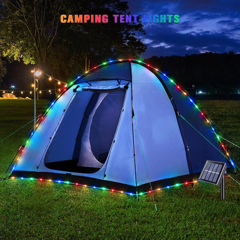 JMEXSUSS 200 LED Trampoline Accessories Solar Rope Lights, 66ft IP 65 Waterproof Solar Camping Lights Outdoor, 8 Modes Solar Trampoline Lights for...