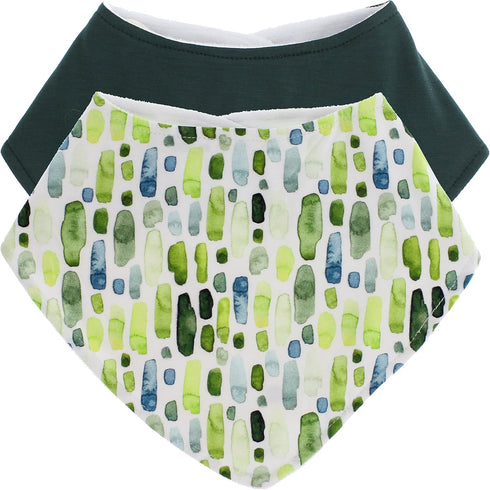 Baby Bib for Drooling and Teething with Pacifier or Teething Toy Attachment - Green and Bear It...