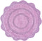 Chardin home Lavender Crochet Bathrug,100% Cotton Round bathmat with artisanally Handcrafted Crochet Border, 24 Inch Diameter, Perfect for Half Ba...