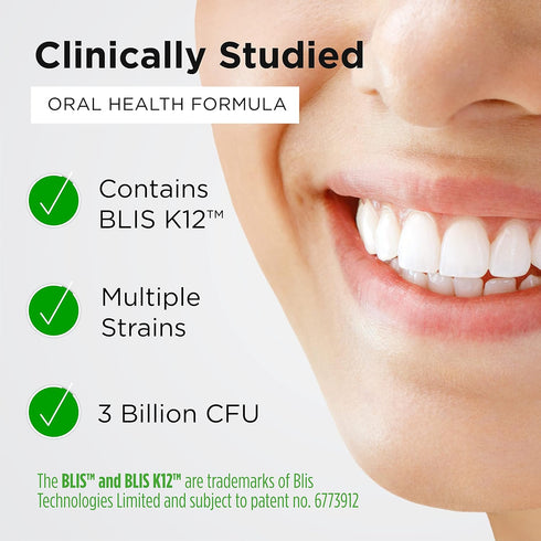 Earth's Pearl Dental Probiotic with BLIS K12 - Oral Probiotics for Oral Health with Mint Flavor - 30-Day Supply of Dental Probiotics for Bad Breat...