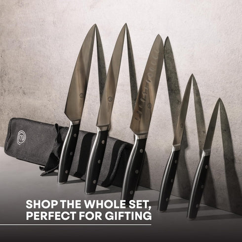 MasterChef Paring Knife 8" with High Carbon Stainless Steel Blade and Triple Riveted Handles, Professional Quality Kitchen Knife for Precision Coo...