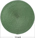 AHHFSMEI Round Braided Placemats 15 Inch Round Table Mats for Dining Tables Natural Woven Heat Resistant Place mats Set of 6 (Olive Green)...