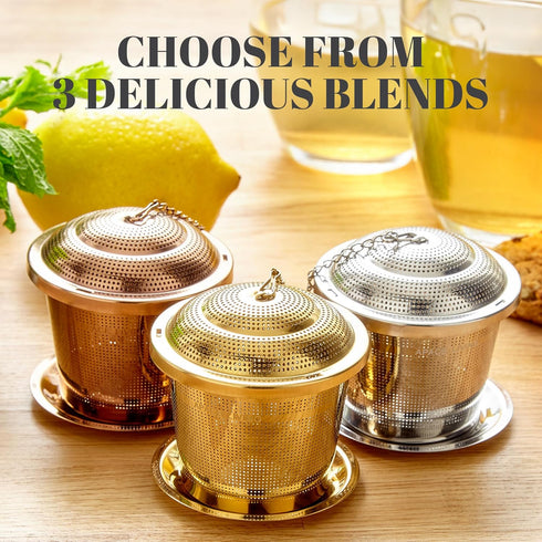 Tea Infuser (Set of 2) with Tea Scoop and Drip Dray - Ultra Fine Tea Strainer for Loose Leaf Tea - Stainless Steel Tea Steeper for a Superior Brew...