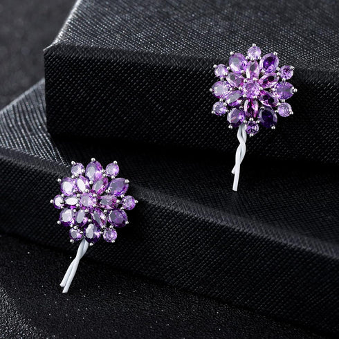 2 Pcs Sliver Rhinestone Buttons Crystal Embellishments for Clothing Jewelry Making DIY Decoration Bottons for Sewing Crafts Wedding Bridal (Purple...