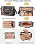 MONSTINA Makeup Bag-with Makeup Brush Plate,Clear Cosmetic Bag Large Capacity,Portable Travel Makeup Case Organizer,TSA Approved Toiletry Bag for ...