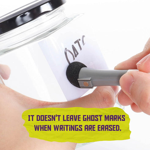 ATack Whiteboard Dry Erase Tape, 2 Inches x 30 Foot, White, Smudge-free White Board Dry Erase Label Sticker for Storage Bins, Classrooms, and Teac...