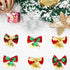 20 Pcs Christmas Mini Bow with Bells, 4 Styles - Traditional, Rustic, Whimsical, Minimalist - Red, Green, Gold - Christmas Ornaments...