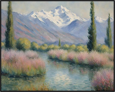 Posterizer 1 pcs- mountains and trees beautiful landscape nature 2-Landscape & Nature Art-Floral Botanical Art- Decor for Home & Office- unframed ...