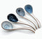 Asian Soup Spoon,Ceramic Ramen Spoon,6.4inch Japanese Pho Spoon with Long Handle for Miso,Dumpling,Noodles,Wonton (Blue and White Porcelain, Set o...