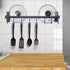 Dseap Pot Rack - Pots and Pans Hanging Rack Rail with 8 Hooks, Double Bars, Pot Hangers for Kitchen, Wall Mounted,Black...