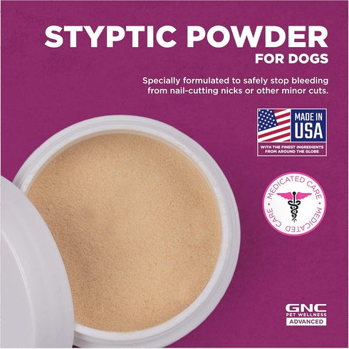 GNC Pets Advanced Styptic Powder for Dogs | Styptic Powder for Dogs, Use for Nail Clipping | Stop Bleeding with Styptic Powder for Dogs | Dog Styp...