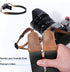 Padwa Lifestyle Black Camera Strap - Double Layer Crazy Horse Cowhide Head,1.5" Wide Pure Cotton Woven Camera Straps,Adjustable Neck Shoulder Stra...