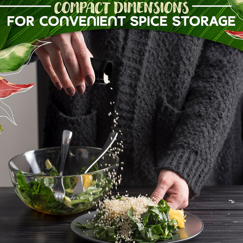 2Pcs Spice Jar Storage Containers with Lids - Food Containers With Lids Airtight Aluminum Herb Storage Container Jars with Airtight Lids - Lockabl...