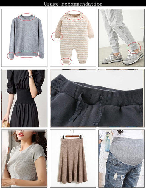 TinaKim Waist Bands Collar Sleeve Cuffs Sweatshirt Ribbing Material, Rib Knit Fabric (Rose 12, 43x8in)...
