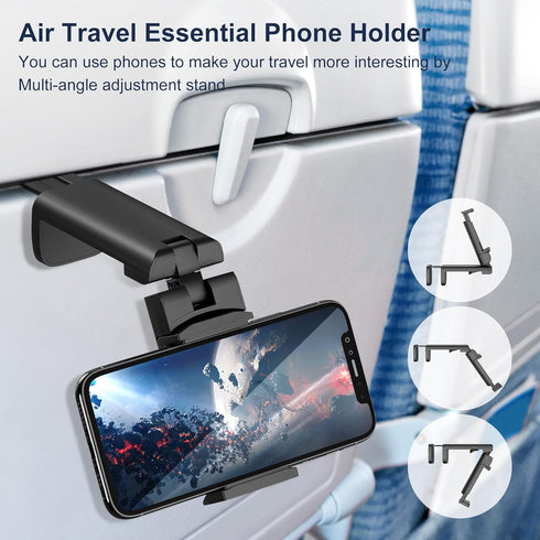 for Universal Airplane Travel Phone Holder: Travel Essentials Phone Mount for Desk with Multi-Directional 360 Degree Rotation,Travel Accessories M...