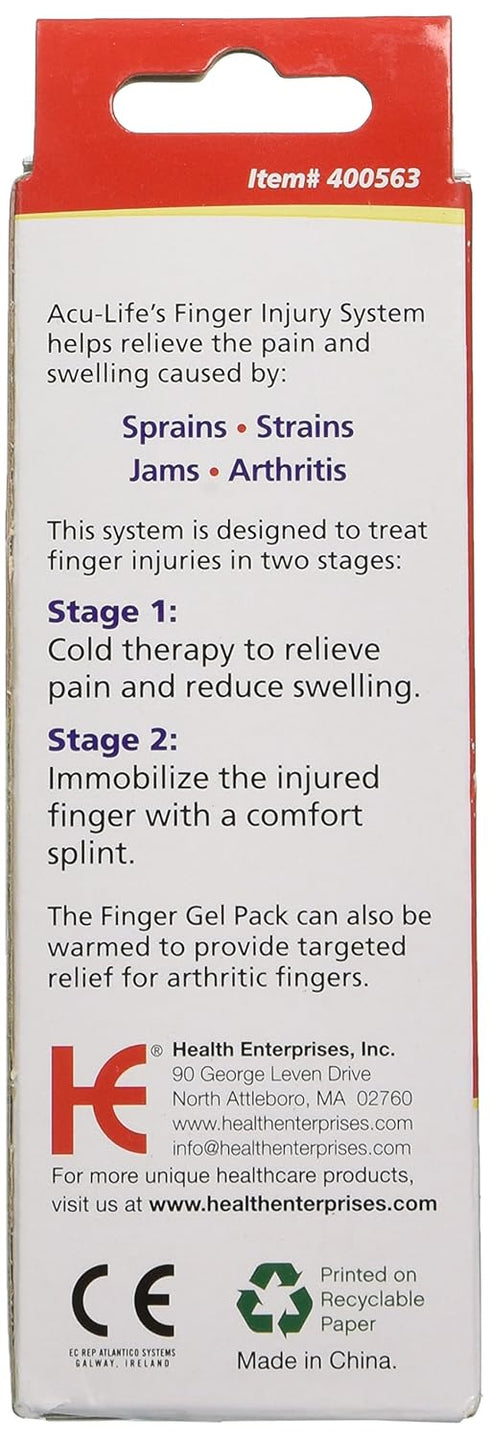 Acu-Life Finger Treatment Kit | Pain Relief and Recovery | Hot and Cold | Includes Finger Split and Gel Pack , Various , 4 Piece Set...