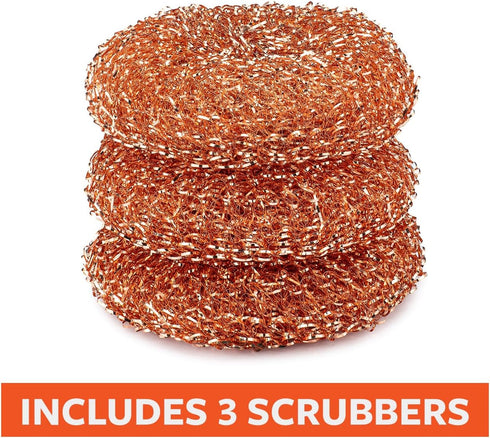 Full Circle Lucky Scrubber - Copper Scrubbers - Set of 3...