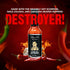 Steve-O's Hot Sauce - Destroyer Hot Sauce | With Garlic and Scorpion, Naga Jolokia, and Carolina Reaper Peppers (5 fl oz)...