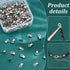 PH PandaHall About 200 Pcs 304 Stainless Steel Fold Over Cord Ends Terminators Crimp End Tips for Leather 4mm for Jewelry Making...