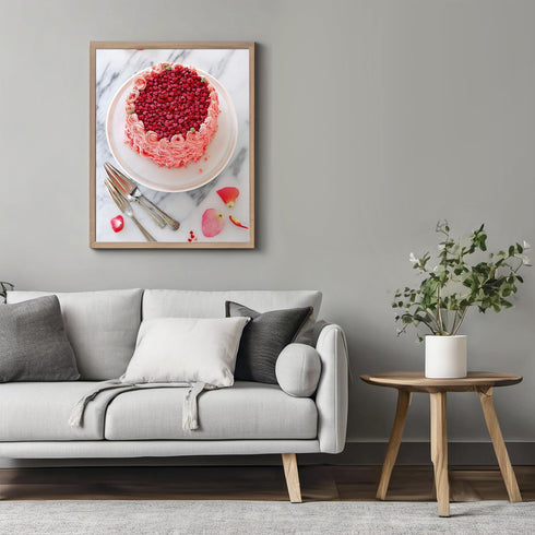 Posterizer 1 pcs-Valentine's day inspired cute cake poster-Romantic Art-Holiday Poster Collection-Gift for Couples boyfriend girlfriend Husband Wi...