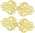 bezelry 4 Pairs Sturdy Swirl Flower Cape or Cloak Clasp Fasteners. 65mm x 28mm Fastened. Sew On Hooks and Eyes Cardigan Clip...