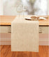Solino Home Linen Short Table Runner 48 Inches - Athena, 100% Pure Linen Champagne Beige Table Runner 14 x 48 Inch Ideal for Dresser and Coffee Ta...