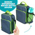 Insulated Lunch Box w Snack Pocket & Water Bottle Holder-Girls or Kids School Lunchbox Tote Keeps Food Hotter or Colder Longer-Reusable Bag Fits M...