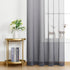 DWCN Ombre Sheer Curtains - Faux Linen Gradient Semi Voile Grommet Top Drapes Bedroom and Living Room Curtains, Set of 2 Window Curtain Panels, 52...