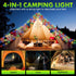 Camping String Light 49ft / Lantern / Flashlight / Portable Nightstand Lamp, Multifunctional Ambience Outdoor Lighting, Rechargeable Power Bank, B...