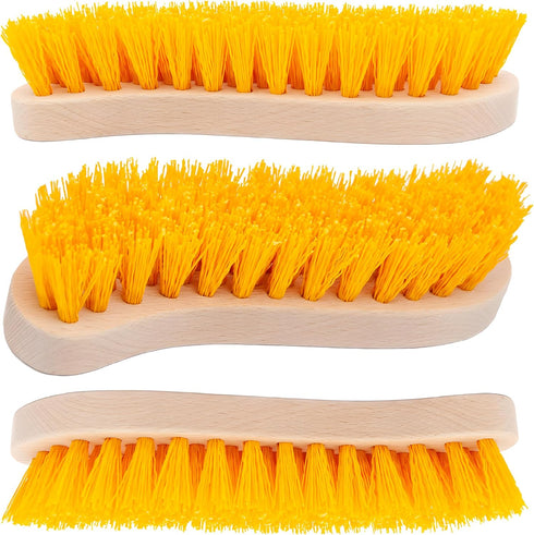 Pack of 3 - Hard Bristle Scrub Brush - Stiff Bristle Brush for Cleaning, Heavy Duty Scrub Brush, Utility Hand Brush Set for Indoor and Outdoor, Ny...