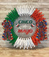 2 Rolls Cinco de Mayo Craft Ribbons for Wreath Bows, 2.5"×10 Yards Wired Edge Ribbons Mexican Fiesta Ribbon Mixed Color Stripes Wired Ribbons for ...