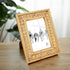 Rattan 4x6 picture Frame, Wicker Boho Rustic Photo Frame, Vintage Cany Stand Table Top Desk (4x6 inch)...