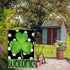 CROWNED BEAUTY St Patricks Day Shamrock Garden Flag 12×18 Inch Double Sided Green Clover Small Burlap Welcome Polka Dots Holiday Yard Flag for Out...
