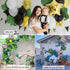 74 Pcs 7 Kinds Artificial Palm Leaves Tropical Fake Leaves, Monstera Leaf for Safari Jungle Hawaiian Dinosaur Luau Party Table Decoration Wedding ...