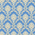 039 Peel and Stick Damask Wallpaper 17.7in×9.8ft Blue/Beige Removable Contact Paper Self Adhesive Vinyl Film for Drawer Furniture Renovation and H...
