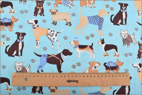 Hanjunzhao Cute Animals Cat Dog Fat Quarters Fabric Bundles 18 x 22 inch for Quilting Sewing Crafting...