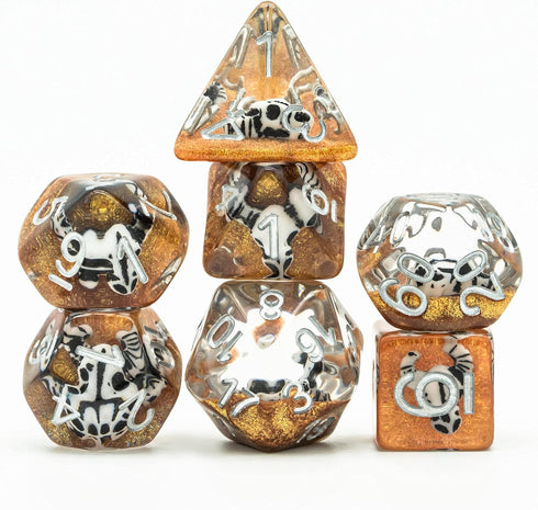 UDIXI 7 die DND Dice Set - Polyhedral D&D Dice for Role Playing Games, RPG Dice Set for Dungeons and Dragons MTG Pathfinder (Cow Head)...