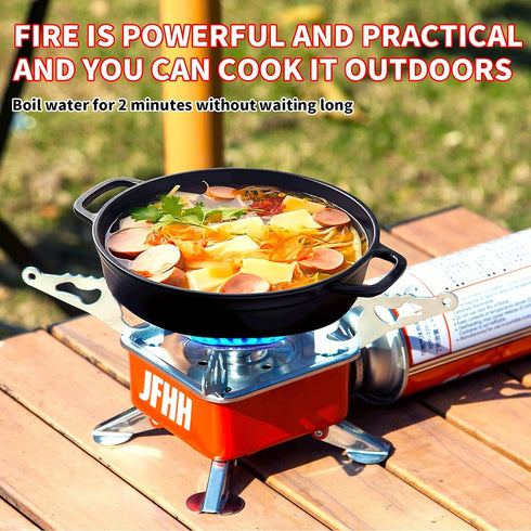 Camping Stove Portable Camping Stove, Upgraded Portable & Foldable High-Efficiency Gas Stove, Ultra-Mini Design for Versatile Outdoor Scenarios In...